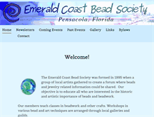 Tablet Screenshot of emeraldcoastbeadsociety.com